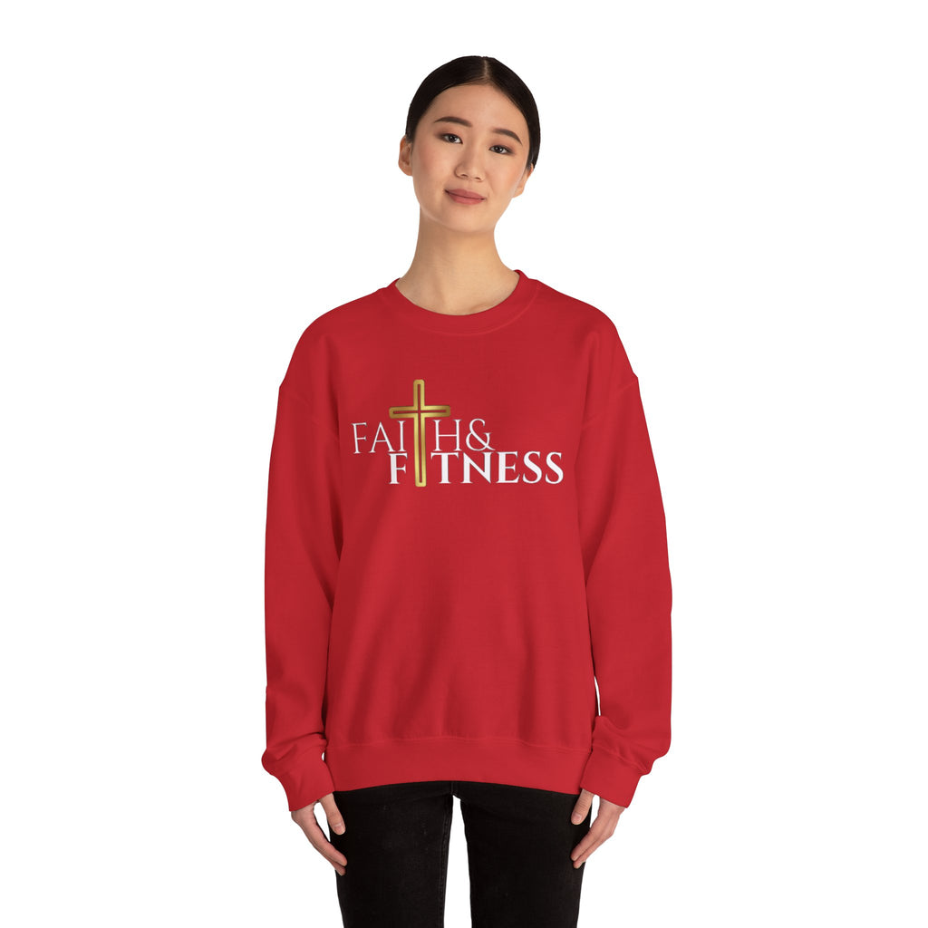 Faith & Kindness Crewneck Sweatshirt — Gold Cross Christian Pullover