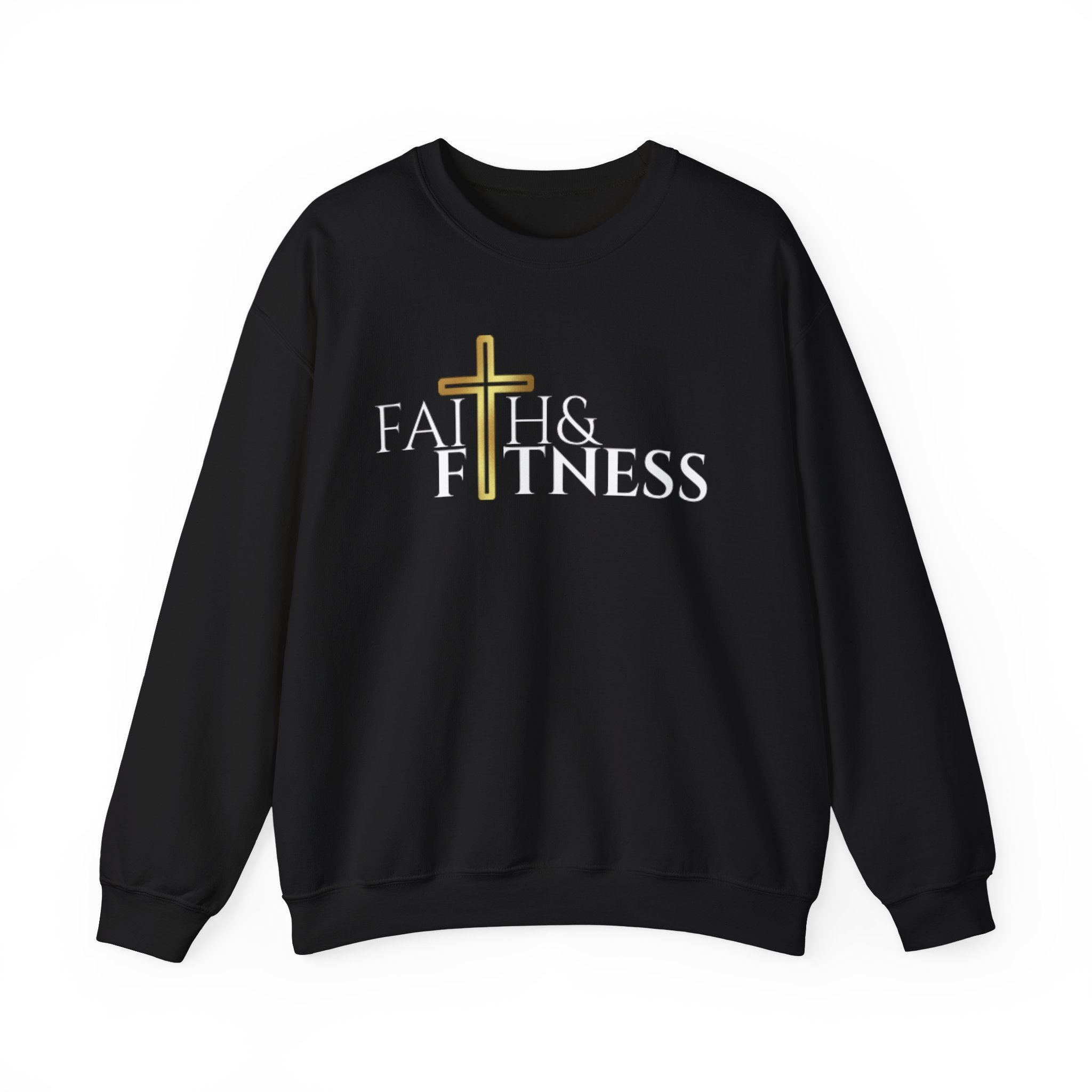 Faith & Kindness Crewneck Sweatshirt — Gold Cross Christian Pullover