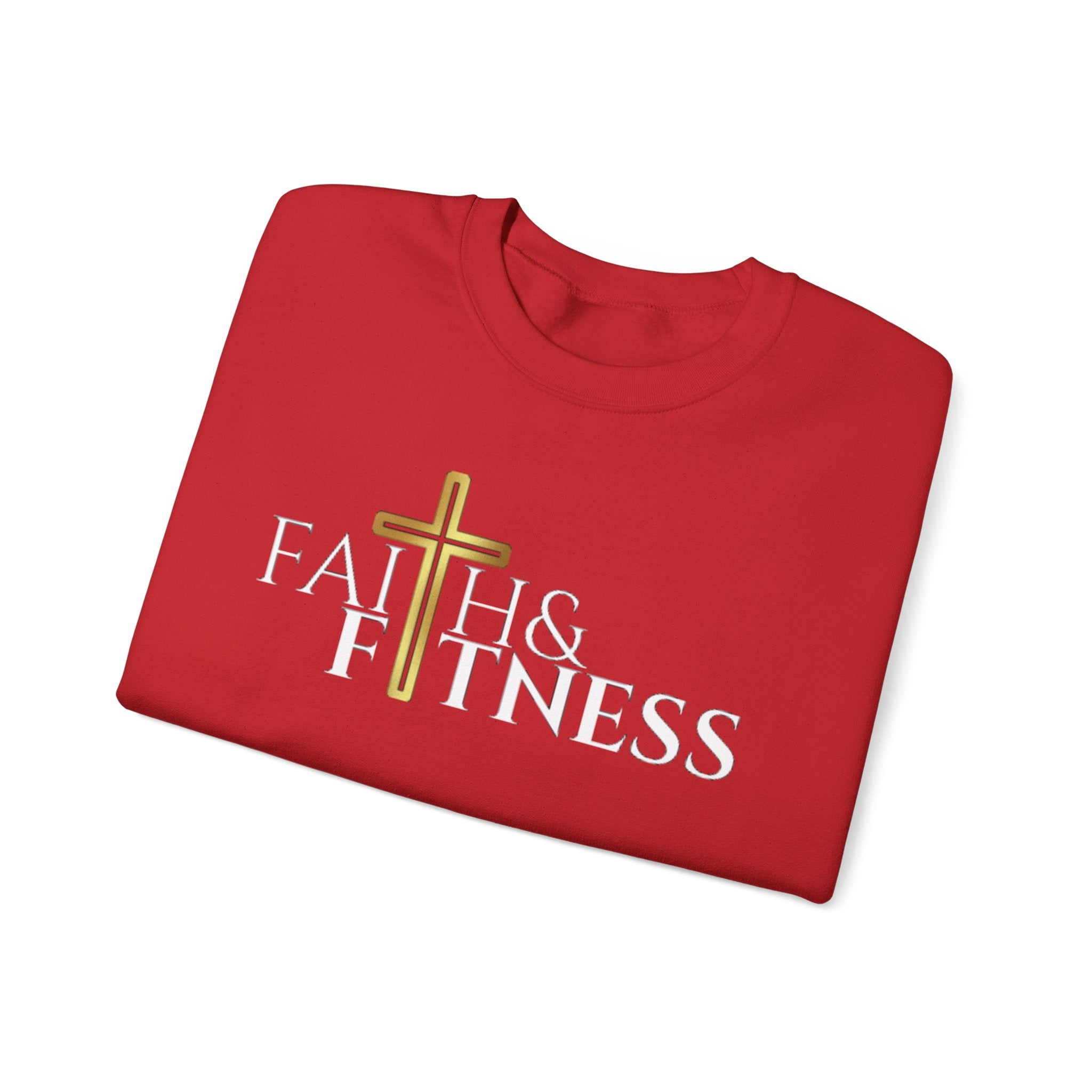 Faith & Kindness Crewneck Sweatshirt — Gold Cross Christian Pullover