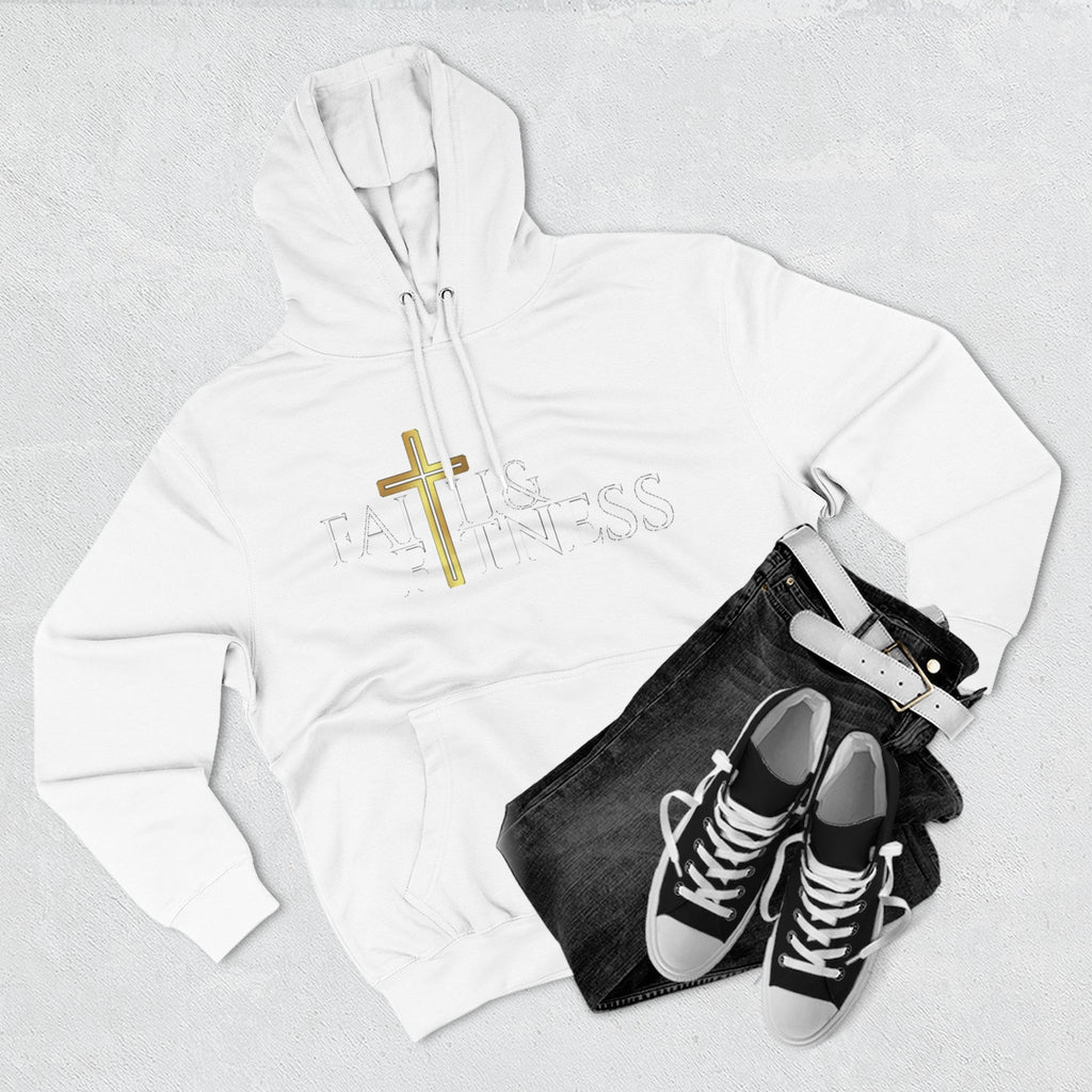 Gold Cross Hoodie — Minimal Christian Faith Pullover