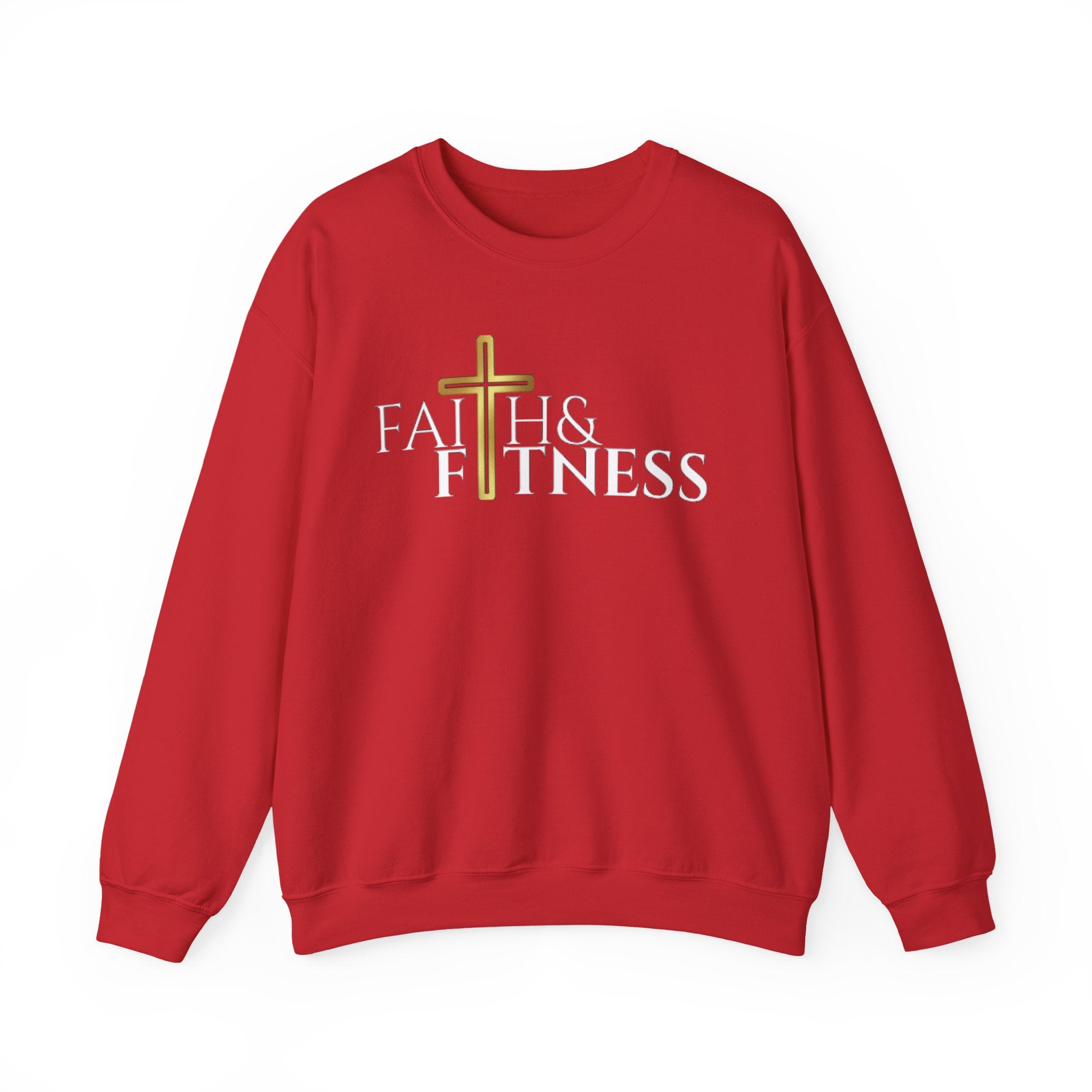 Faith & Kindness Crewneck Sweatshirt — Gold Cross Christian Pullover